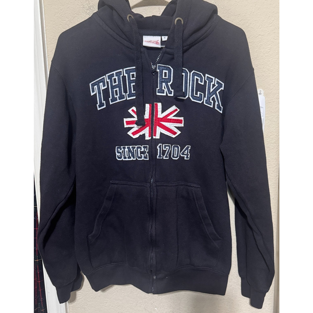 Top of the Rock Gibraltar Sweatshirt Hoodie Black sz S unisex cable car souvenir